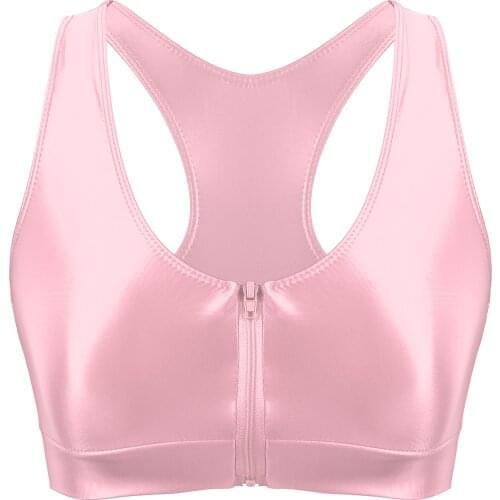 Womens Lingerie Bra Tops Vest Casual Front Zipper Sexy Short Tank Top Bralette Stretchy Sleeveless Night Sports Yoga Fitness