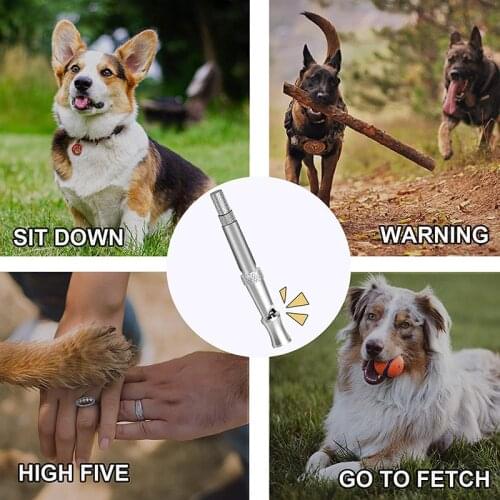 Dog Whistles Dog collar Adjustable Tone to Prevent Barking Professional Dog Training Whistles Training Tool with Black Leash