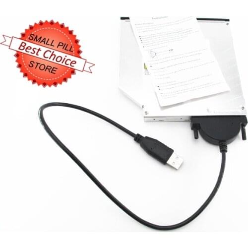 USB TO Slim SATA Converter Adapter For Laptop SATA CD DVD Optical Drive 13Pin