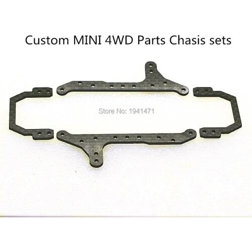 RFDTYGR RC Mini 4wd 1.5mm Carbon Fiber MS Chasis Strengthen set Self-made parts For Tamiya MINI 4WD C075 1Set/lot