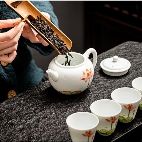 Hand Painted Tea Set Wedding Chinese Creative Tea Cup Porcelain Kung Fu Tea Set Modern Ceramic Jogo De Xicaras Teaware EF60CJ