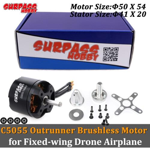 Surpass Hobby 2pcs C5055 Brushless Motor Outrunner 400KV 600KV 700KKV for RC Model 3d Fixed Wing Drone Airplane Helicopter DYS