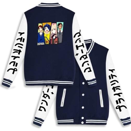 Wonder Egg Priority Printing Autumn and Winter Holiday Preppy Style Unisex Style Street Casual Clothes Baseball Uniform