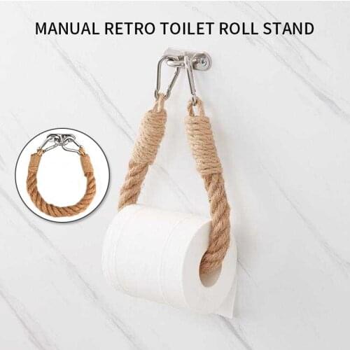 Vintage Towel Hanging Rope Toilet Paper Holder Home Hotel Bathroom Decorating Supplies