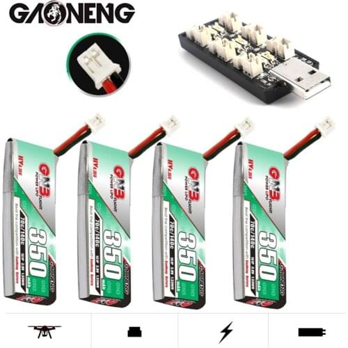 GAONENG Max 140C HV Lipo Battery Charger Set 1S 350mAh 4.35V PH2.0 for BetaFPV 65S UK65 Blade Inductrix UR65 Tiny Whoop Drone