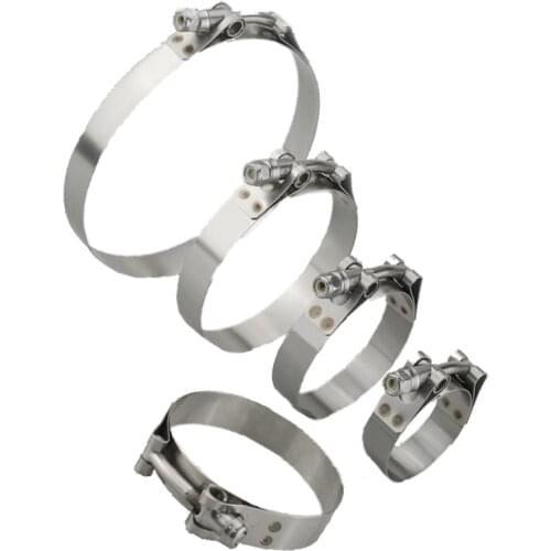 Stainless Steel 1.5'' 2.25" 3" Inch T Bolt Clamp T Hose Pipe Clamp T-Bolt Turbo Silcone Hose Clamp T Clamps Clip