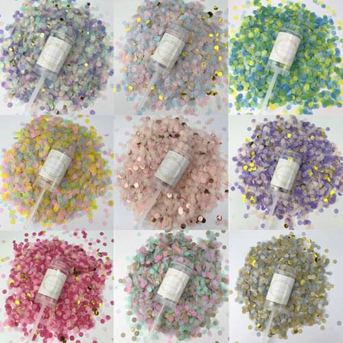 1Pcs Metallic Rose Gold Confetti Party Popper Cannons Handheld Spring Firecracker Graduation Wedding Party Supplies