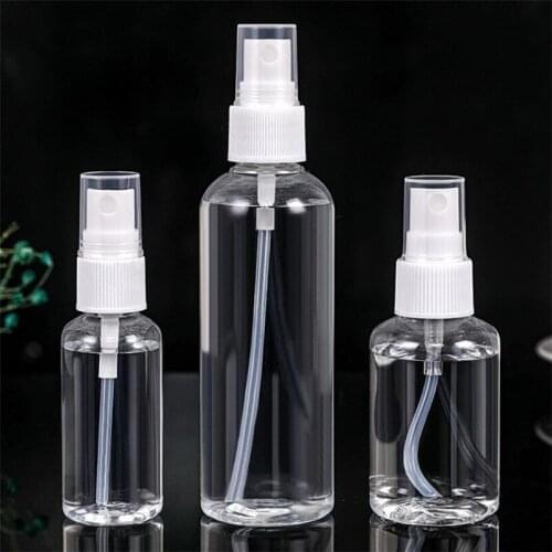 1pc Refillable Bottles Travel Transparent Plastic Perfume Atomizer Empty Small Spray Bottle 30/50/100ml Toxic Free Safe Dropship