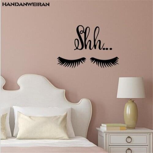 1PCS Sexy black eyelashes ins minimalist modern home decoration wall sticker 27*15CM