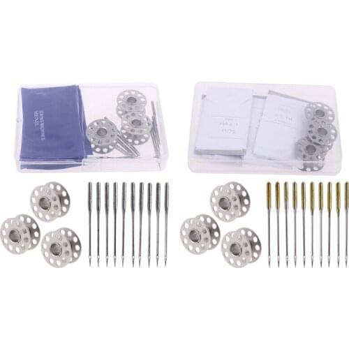 60pcs Sewing Machine Needles with 3pcs Bobbins Universal Regular Point for Singer Brother Janome Varmax 6 Sizes