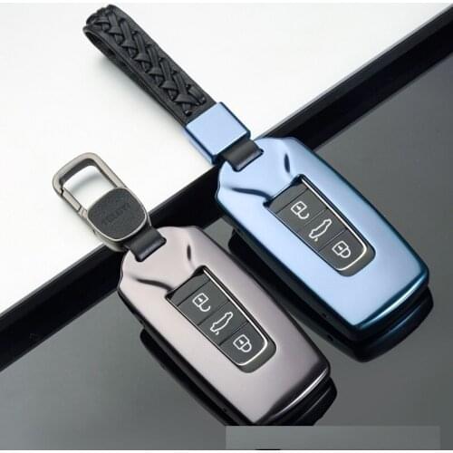Aluminum Alloy Car key case cover key shell For Volkswagen Touareg 2018 2019 Fob Key Car-Styling