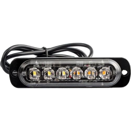 Car Truck Emergency Beacon Hazard 6 LED Strobe Flash Light Dash w/ Screws