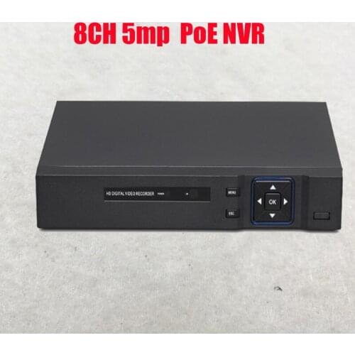 Free Shipping 8CH 1080P 5MP support 48V PoE power supply Standalone ONVIF NVR for Security HD CCTV IP Camera HDMI Output