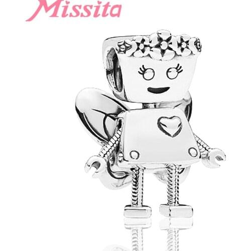 MISSITA Lovely Flower Fairy Bella Beads fit Brand Charms Bracelet Necklace for Women Jewelry Making Ladies Jewelry Accessories