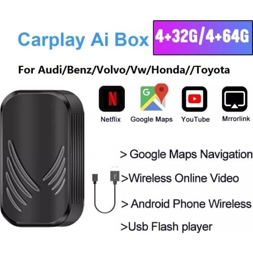 Carplay Ai Box Android Box Car Multimedia Player New Version 4+32G Wireless Mirror Link for Apple Carplay Android Auto Tv Box