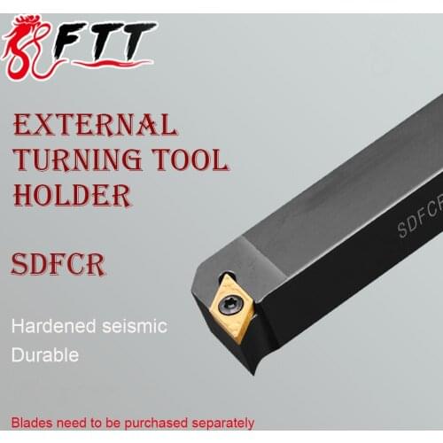 SDFCR1212H11 SDFCR1616H11 SDFCR2020K11 External Turning Tool Holder Lathe Boring Bar Cutter Accessories For DCMT Carbide Insert