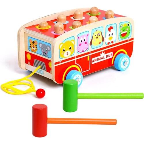 Children Playing Hamster Game Enhance Baby Sense Touch Cute shape Multi-function Whac-A-Mole Drag-car Toddler Toys