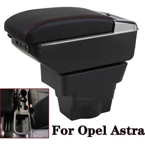 For Opel Astra Armrest Box Opel Astra J Universal Car Central Armrest Storage Box cup holder ashtray modification accessories