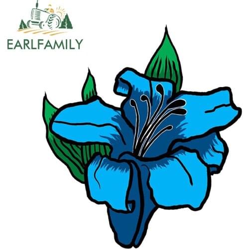 EARLFAMILY 13cm x 11.6cm for Flower Cartoon Funny Car Stickers VAN JDM Refrigerator Decal Sunscreen Waterproof Vinyl Car Wrap