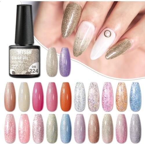 Color Nail Gel Polish Holographic Laser Effect Bright Color Glitter Gel Varnish Soak Off UV Gel Polish Nail Varnishes Nail Art