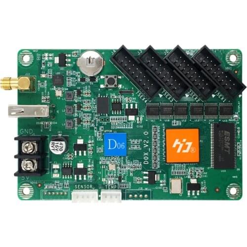 HUIDU D06 HD-D06 WIFI RGB Video Asynchronous LED Screen Controller Card Supports 4 groups HUB75E 1024*64 pixel