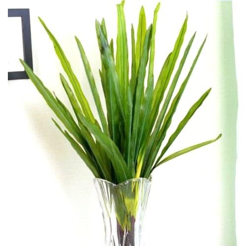 6pcs Silk Fabric Artificial Plants Orchid Greenery Fake Tree Bush Wedding Home Accessories Decor Green No Pot Vase