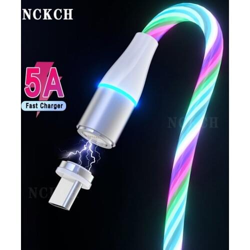 5A Magnetic Charger Micro USB Type C Cable Qucik Charging For iPhone 11 12Pro Samsung Xiaomi Huawei Mobile Phone Cable Cord Wire