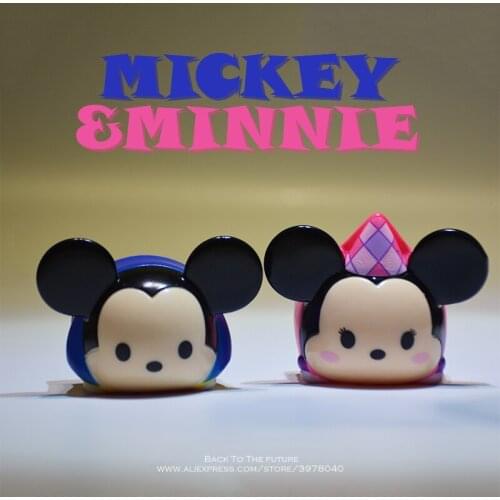Disney Mickey Mouse Minnie 4-5cm 2pcs/set mini doll Action Figure Anime Decoration Collection Figurine Toy model for children