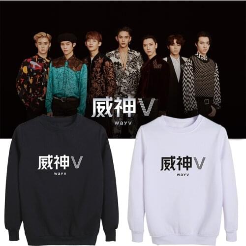 New Korean Fashion KPOP NCT WayV Album Hoodie Hip Hop Casual Loose Hooded Clothes Pullover Printed Long Sleeve Sweatshirts Hoody