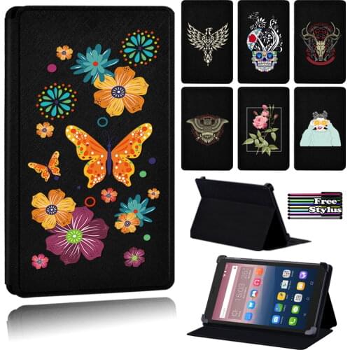 New Anti-fall Leather Multicolor Pattern Tablet Case for Alcatel OneTouch PIXI 3 7/OneTouch PIXI 3 8/OneTouch PIXI 3 10/PIXI 4 7