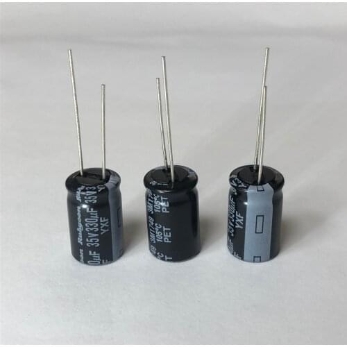 10PCS New and Original Rubycon 35V330UF 10X16MM 330UF 35V YXFSeries Long life low Impedance Made in Japan