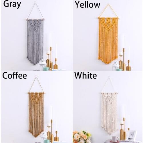 New Arrival Bohemian Handmade Leaves Wall Hanging Tapestry Decoration For Living Room Housewarming Gift GT068