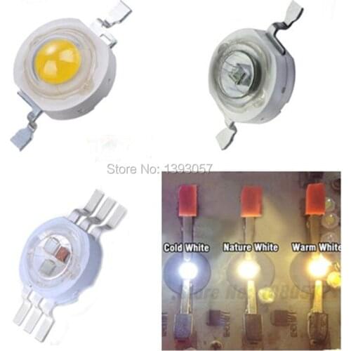 Wholesale 500pcs 1w 3w led beads chips bulb diode RGB/Red/Yellow/Blue/Green/Cold Whie/Natural White/Warm White Light Source