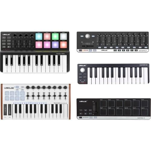 Portable MIDI Keyboard Controller Mini USB Keyboard MIDI Control MIDI Controller Keyboard Pads 7 Styles for Option