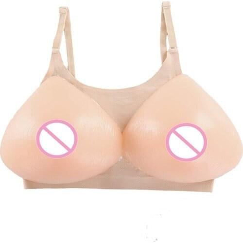Silicone Breast Fake Boobs Enhancer Detachable Pocket Bra for Mastectomy Cosplay Transgender Ajusen