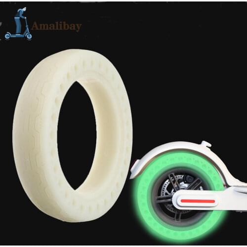 Luminous Electric Scooter Solid Tires For Xiaomi M365 Pro Scooter Skateboard Solid Hole Tires Non-Pneumatic Shock Absorber Tyre