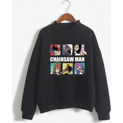 Chainsaw Man Anime Hoodie Manga Graphic Sweatshirt Unisex Pullover Tops Casual Clothes