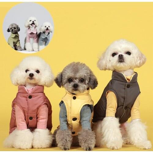 Winter Pet Dog Clothes Super Warm Jacket Thicker Cotton Coat Small Dogs Pets Clothing For French Bulldog Puppy Vest Apparel