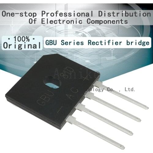 10/Pcs New Original GBU406 GBU410 GBU606 GBU608 GBU610 GBU806 GBU808 GBU810 4A 6A 8A 600V 800V 1000V Rectifier bridge flat bridg
