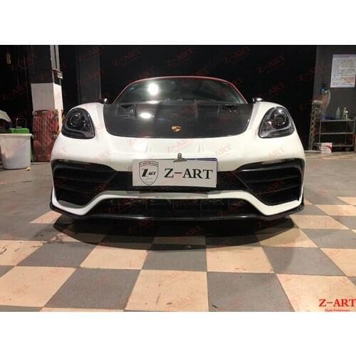 2016-2019 Z-ART for 718 front bumper for Boxster facelift front bumper for Cayman carbon fiber body kit for 718