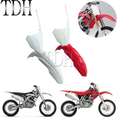 2017-2020 Motorcycle Off Road Fender Mudguard + Dirt Bike Motocross Front Name Number Plate For Honda CRF250R 450R CRF 250 450RX