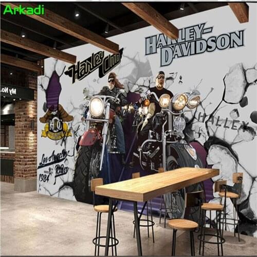 3d mural living room dining room wallpaper photo European vintage hand-drawn graffiti characters locomotive Halle Moto wallpaper
