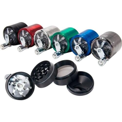 4 Layers Tobacco Grinder Weed Herb Crusher Machine Herb Spice Mill Grinder Hand Muller Crank Cigar Tobacco Hand Grinder Crusher