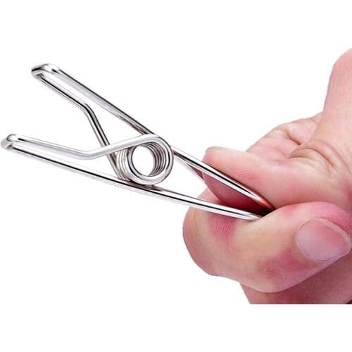 500pcs Stainless Steel Clothes Peg Towel Socks Clip Pants Clothes Underwear Clips Small Metal Clips for Hanger