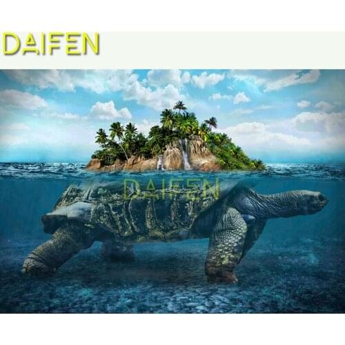 5D DIY Diamond painting Cross stitch Full Square Diamond embroidery sea turtle island tree tortoise Full Round Diamond mosaic