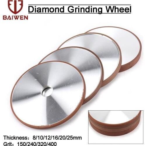 200mm Diamond Grinding Wheel Parallel Grinder Disc 32mm Hole For Sharpening Metal Tungsten Steel Milling Abrasive Tools