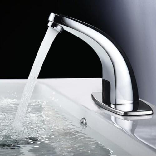 Hot & Cold Bathroom Automatic Touch Free Sensor Faucets water saving Inductive electric Water Tap mixer battery power