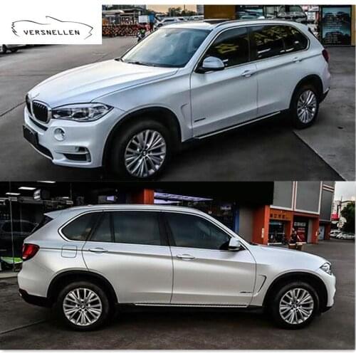 Auto PVC 1.52x18M Satin Metal White Self-adhesive packaging stickersCar Glossy Air Bubble Free Car Wrapping Film Vinyl