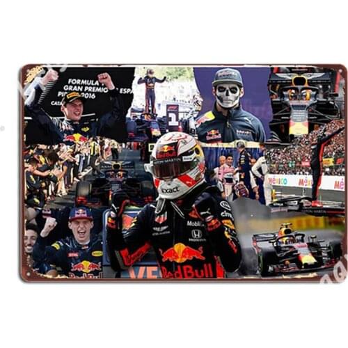 Car Racing Verstappens Metal Signs Plaques Custom Cinema Garage Home Max Artwork Tin sign Posters