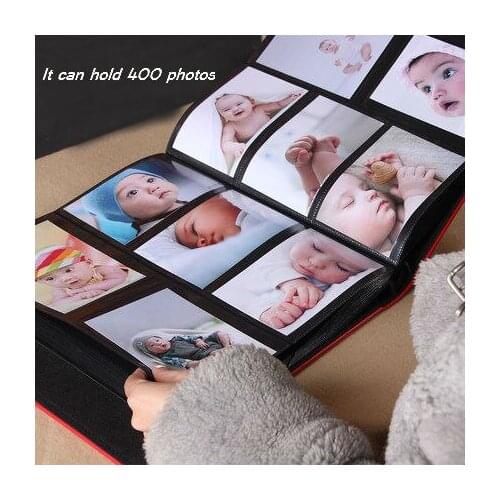 Frameless 6 400 Leather Photo Album Book Good Quality Baby Family Large Capacity Phot Picture Gallery for 6 Inch Photos Decor